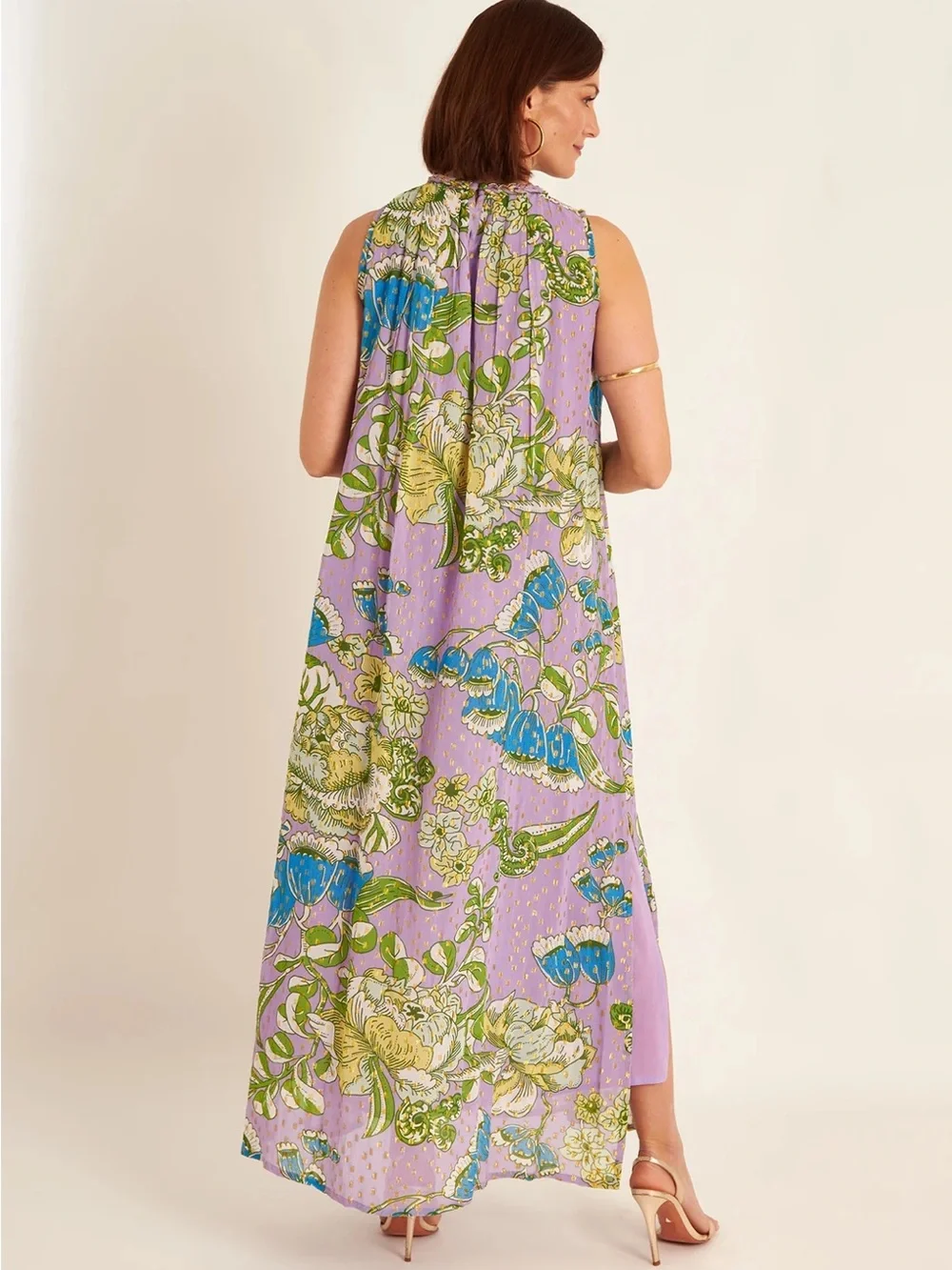 CK Bradley GRACE MAXI CORDELIA PURPLE Sz M Floral Resortwear Palm Beach Maximal
